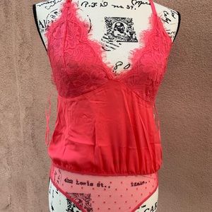 Melograno rico Pink Lace Bodysuit SZ S